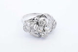 1.8cttw Diamond 14k White Gold Ring 4.7 Grams Size 7.25 Eb0725irxde