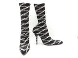 Balenciaga Losange Knife Boots In Black Logo Spandex Size Eu 38.5 Fw0925lzxdu