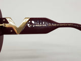 Valentino Garavani Bdx-gld/cat 3 V-gold Red Butterfly Sunglasses Do0226oxzde