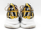 Versace Chain Reaction Yellow & Black Barocco Print Sneakers Size 37 Sd1225rzdu