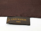 Louis Vuitton Monogram Dark Brown 100% Silk Scarf Eb0626crde