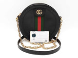 Gucci Mini Ophidia Web Crossbody In Black Leather Fw1025wixdu