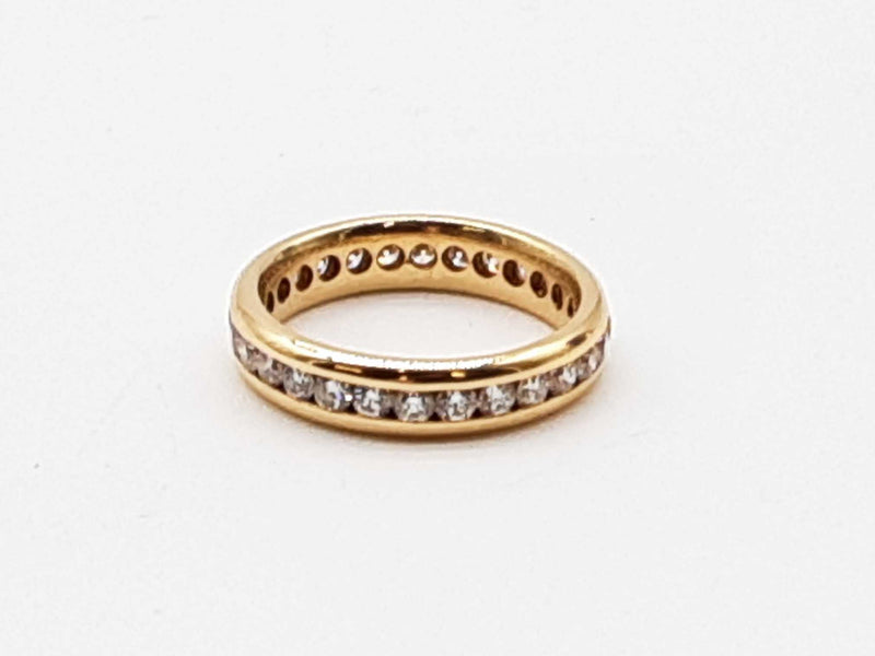 18k Yellow Gold Channel Diamond Eternity Band Ring Size 6 Doirxde 144020011393