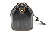 Louis Vuitton Monogram Black Leather Speedy Bandouliere 20 Eb0526oxxzde