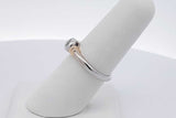 0.13ctw Diamond Bezel Set Ring In 14k White Gold 3.3 Grams Size 6.5 Eb0626orxsa