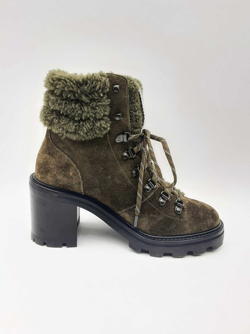 Jimmy Choo Eshe 65 Shearling Hiking Boots Size It 38.5 Us 8.5 Women Fw0924orxsa