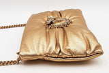 Dolce & Gabbana Devotion Gold Metallic Leather Crossbody Bag Eb0426pxzsa