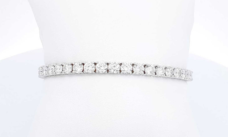 18k White Gold Lab Grown Diamond Tennis Bracelet 7 Inch Ebworsdu 144030003283