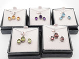 Set Of 5 Gemstone Ensemble Sets In Sterling Silver Eb0925crsa