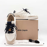 Palm Angels Beach University Sneakers In White & Navy Leather Size 44 Fw0226erdu
