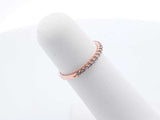 Diamond & 10k Rose Gold Half Eternity Ring 0.9 Grams Size 4.25 Fw0326lxzdu