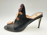 Fendi Flowerland Leather Studded Mules Size 40 Fwlrxde