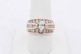 1.7cttw Diamond Ring In 14k Yellow Gold 8.9 Grams Size 8 Eb0626sxzsa