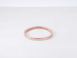 0.17 Cttw Diamond & 10k Rose Gold Half Eternity Band 1.5g Size 8.25 Fw0426lzxdu
