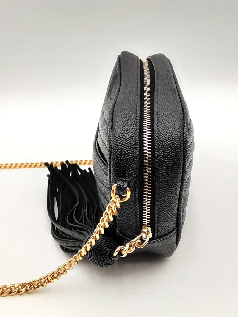 Yves Saint Laurent Mini Lou Quilted Black Leather Crossbody Bag Fw1224rxzsa