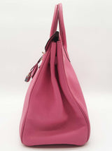 Hermes Birkin Hac 32 Rose Shocking Chevre Mysore Palladium Handbag Do1125cxzxde