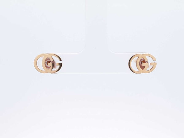 Gucci Running Gg Stud Earrings In 18k Yellow Gold 1.9 Grams Fw0925llzdu
