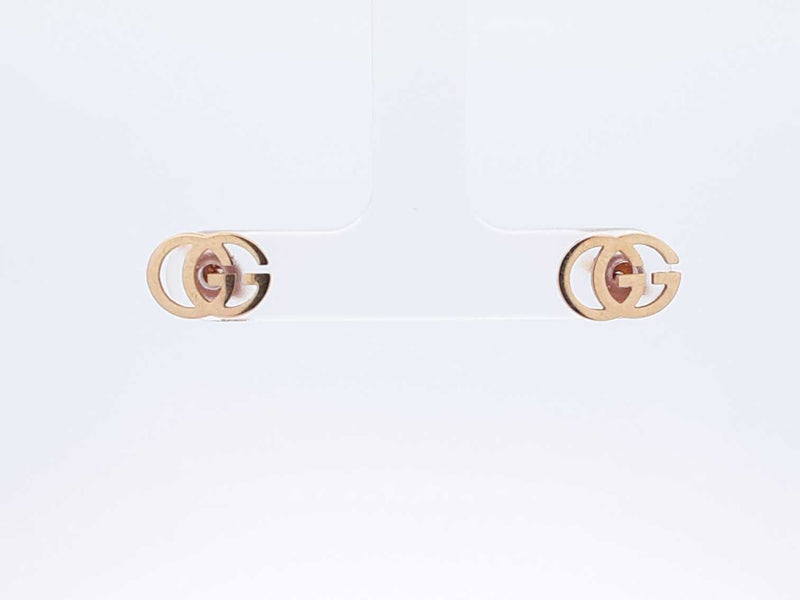 Gucci Running Gg Stud Earrings In 18k Yellow Gold 1.9 Grams Fw0925llzdu