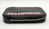 Balenciaga Logo Black Leather Cash & Phone Crossbody Bag Eb0223wxzsa