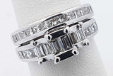 1.48cttw Diamond Ring In 14k White Gold 6.6 Grams Size 5.75 Eb0726wcrsa