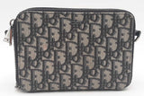 Christian Dior Oblique Jacquard Double Zip Pouch With Strap Eb0326ixzsa