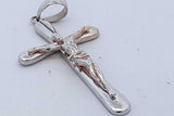 18k White Gold Crucifix Pendant 3 Grams Eb0926oxzde