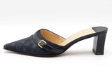 Louis Vuitton Monogram Navy Blue Canvas Mules Size 36 Eb1225lpxdu
