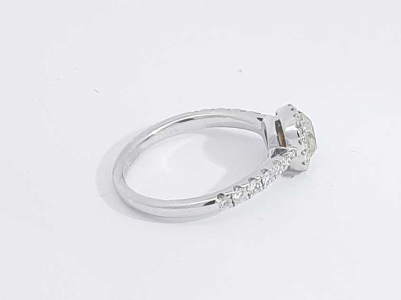 .55 Cttw Diamond 18k White Gold Ring 3.7 Grams Size 6.5 Aa0725wzxsa