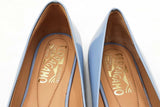 Salvatore Ferragamo Varina Blue Patent Leather Ballet Flats Size 5 Eb1125lxzdu