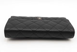 Chanel Quilted Black Caviar Leather Flap Wallet Eb0426wxzsa