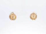 0.40 Cttw Diamond, Pearl, & 14k Yellow Gold Halo Earrings 5.7 Grams Fw0925owzdu