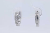 0.24cttw Diamond Hoop Earrings In 18k White Gold 3.3 Grams Eb0326ocrdu
