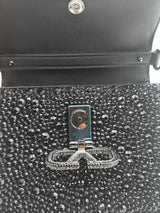 Valentino Vsling Black Rhinestone Top Handle Bag Eb1125exzdu