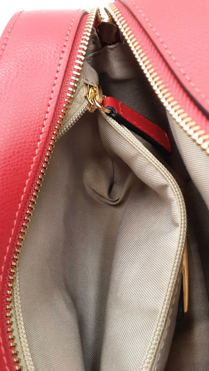 Valentino By Mario Valentino Red Leather Babette Bonbon Crossbody Eb1125lxzdu