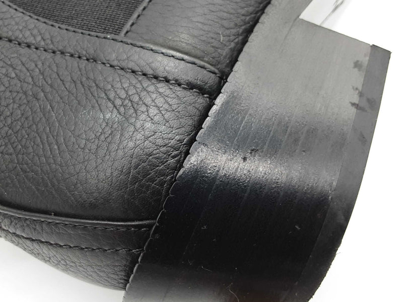 Salvatore Ferragamo Ardisie Chain Black Leather Ankle Boots Size 7.5 Do0925lrxde