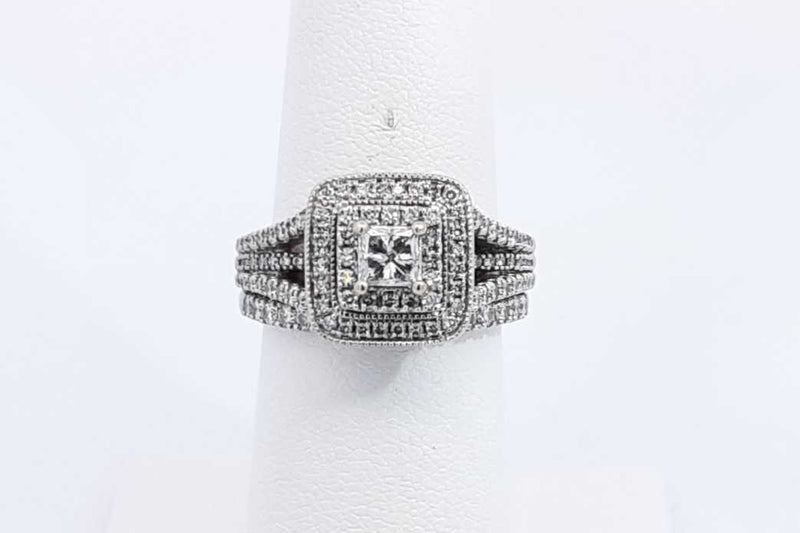 Approx. 0.45ctw Diamond Ring In 14k White Gold 8.1 Grams Size 6 Eb0125isrsa