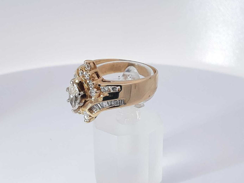 1.40 Cttw Diamond 14k Yellow Gold Ring 8.2 Grams Size 8.5 Aa0825scrsa