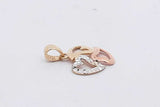 14k Tricolor Gold Heart Pendant 0.9 Grams Eb0926rrsa