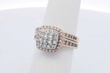 1.68cttw Diamond Wedding Set In 14k Yellow Gold 7.1 Grams Size 6 Eb0326ixzdu