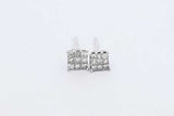 0.36cttw Princess Cut Diamond Stud Earrings In 10k White Gold 0.7 Grams Eb0426exdu