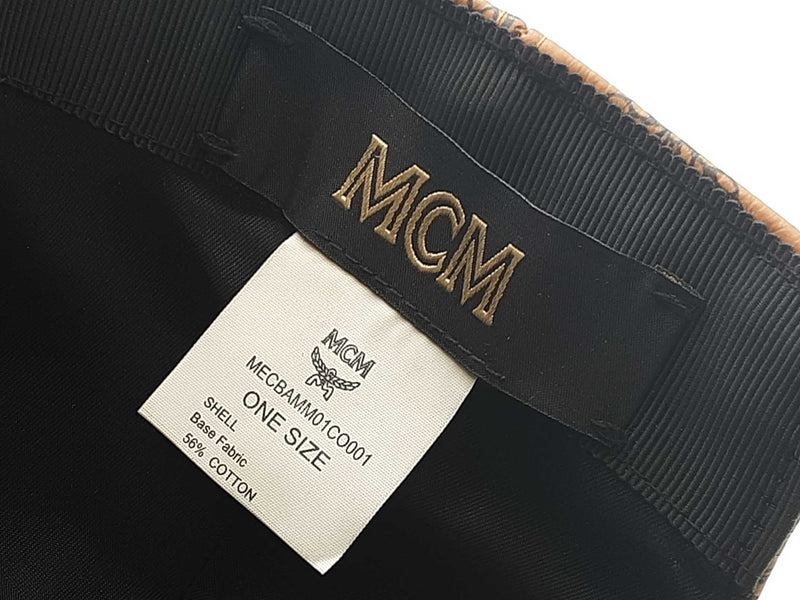Mcm Visetos Cognac Tan Coated Canvas Ball Cap Do1125lxzde