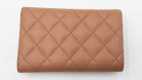 Chanel Timeless Flap Wallet In Diamond-quilted Tan Caviar Leather Fw0226erxdu
