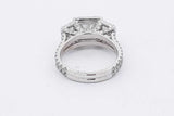2.84cttw Diamond Ring In 14k White Gold 5.8 Grams Size 6.5 Eb1125owxzsa