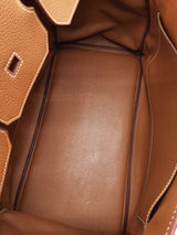 Hermes Birkin 40 Gold Brown Togo Palladium Hardware Handbag Do0825lxrxzde