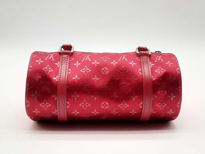 Louis Vuitton Bb Monogram Rouge Satin Little Papillon Shoulder Bag Lh0924ixzde