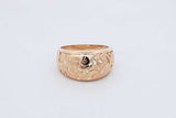 14k Yellow Gold Hisbiscus Flower Dome Ring 3.9 Grams Size 7.75 Eb0626orxdu
