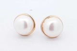 Pearl Stud Earrings In 14k Yellow Gold 4.3 Grams Eb0924ersa