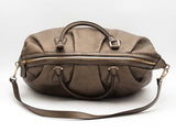 Mcm Large Leather Pebbled Satchel Silver Aa0926lrzsa