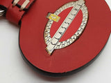 Ferrari Classiche Red Leather Keychain Do0825rxde