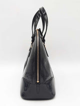 Gucci Nice Dome Satchel In Black Microguccissima Patent Leather Fw0126woxdu